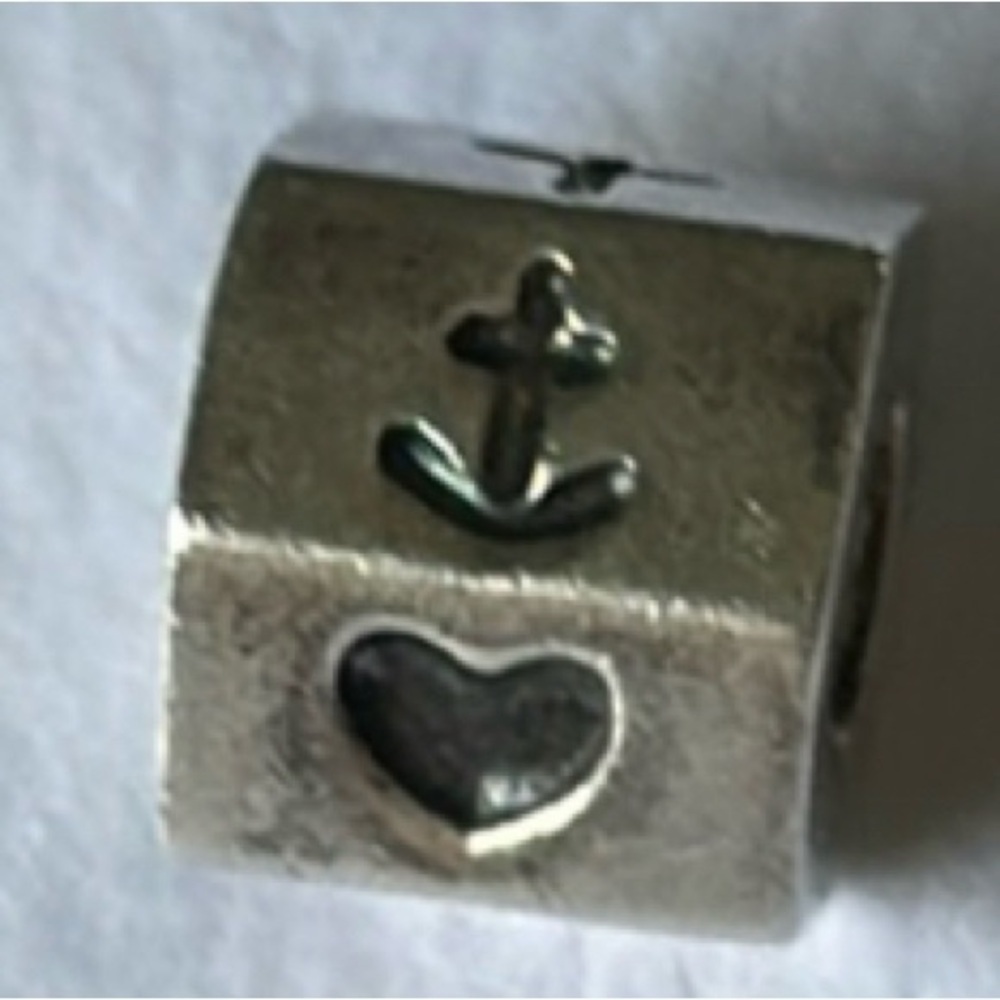 Pandora Heart & Anchor charm 925 Silver